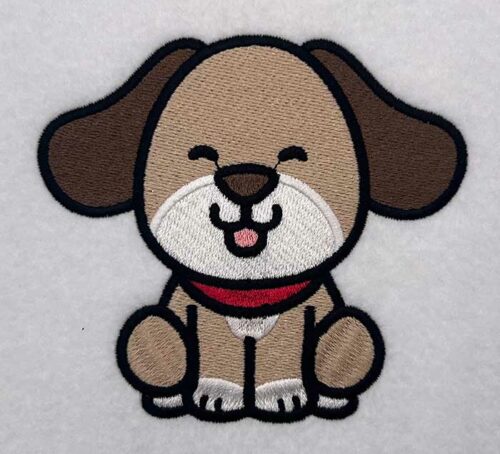 dog embroidery design