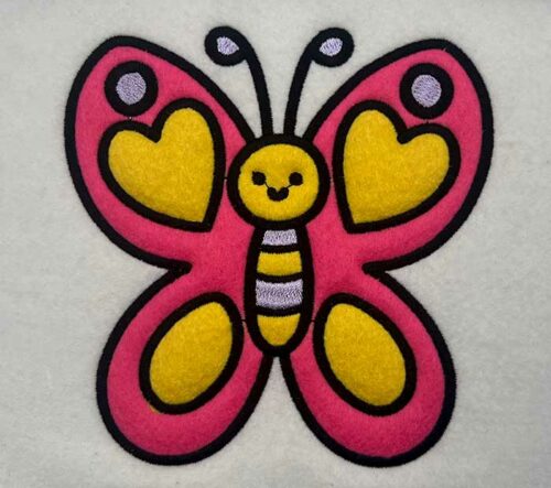 butterfly applique embroidery design