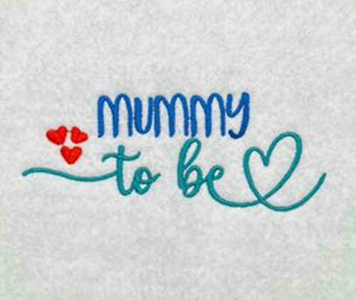 mummy to be embroidery design