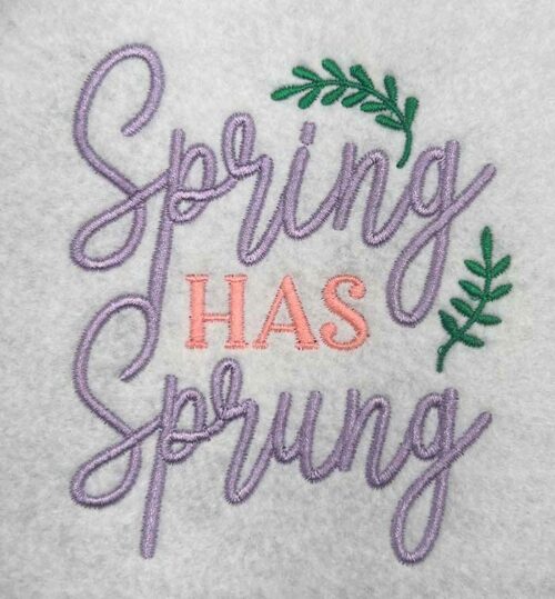 spring has sprung embroidery design