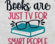 book are tv embroidery design