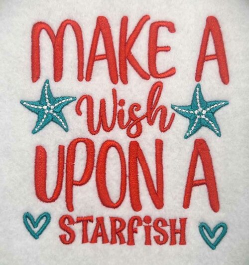 make a wish embroidery design