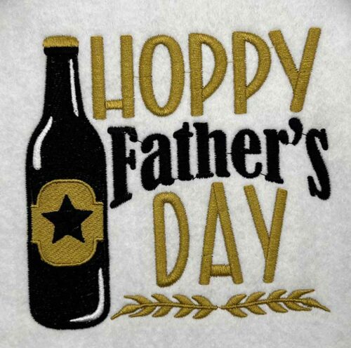 Hoppy Father's Day embroidery design