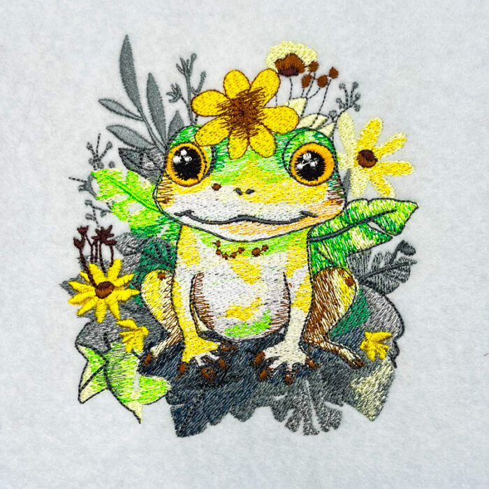 Frog Pads 5 embroidery design