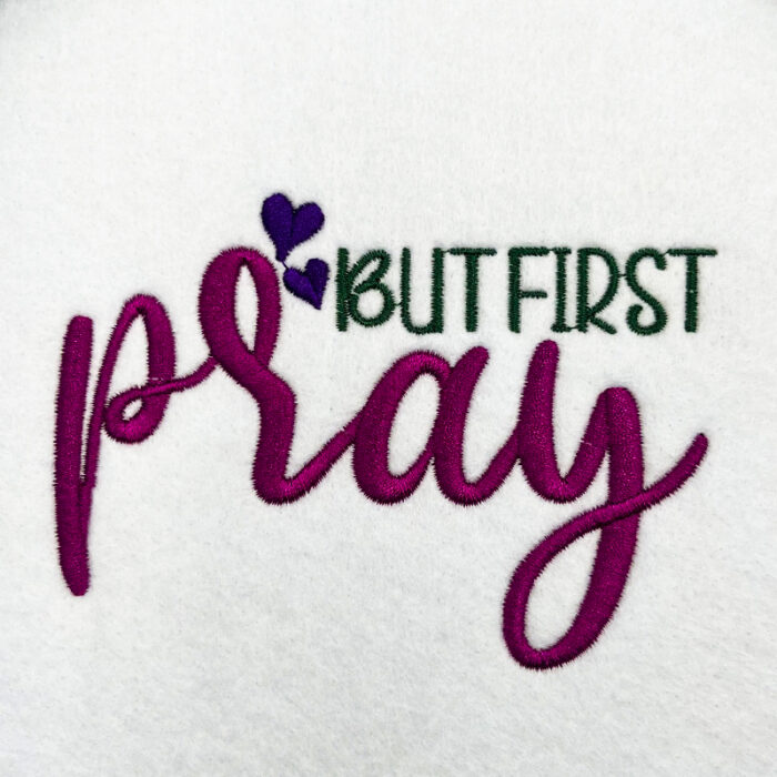 pray embroidery design