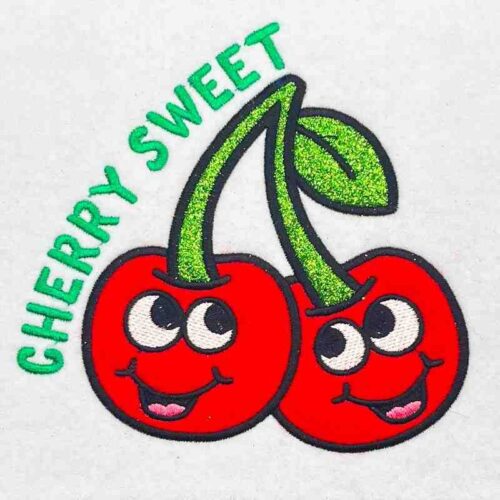 Cherry Sweet applique embroidery design