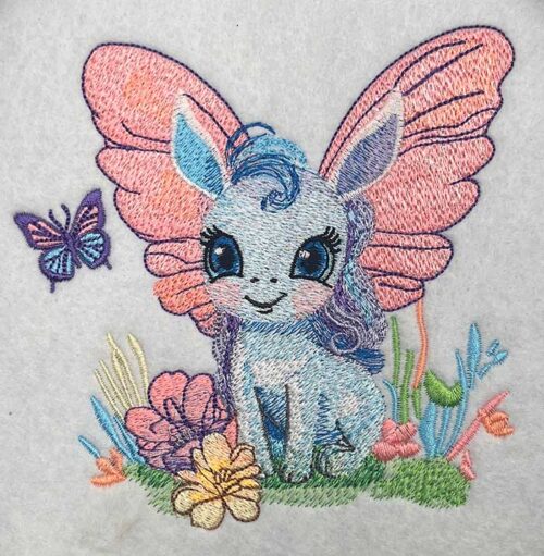 Unicorn Butterfly 2 embroidery design