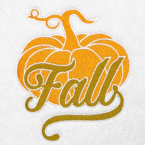 Fall pumpkin embroidery design