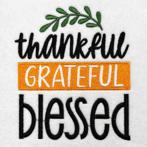 thankful grateful embroidery design