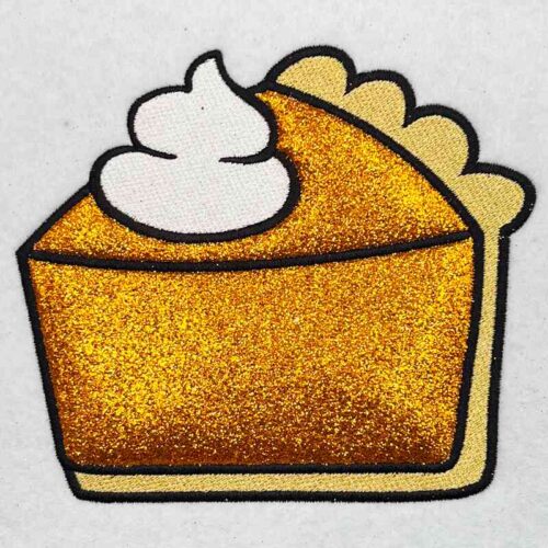 pumpkin pie applique embroidery design