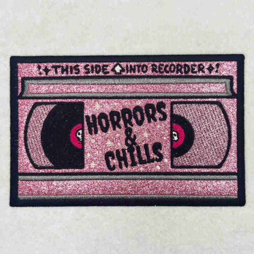 VHS applique embroidery design