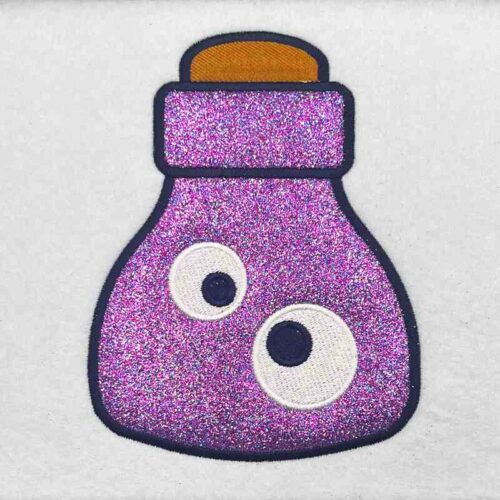 potion applique embroidery design