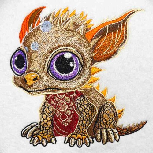 EL Baby Dragon 5 embroidery design